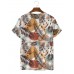 Men's Geometric Tropical Leaves Short Sleeve T-Shirt