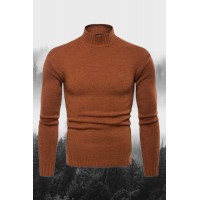 Half Turtleneck Solid Color Sweater